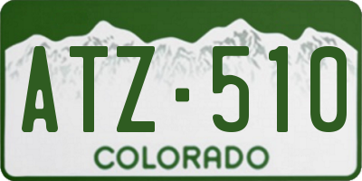 CO license plate ATZ510