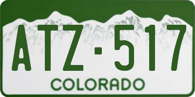 CO license plate ATZ517