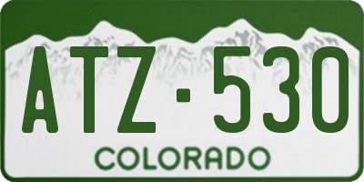 CO license plate ATZ530