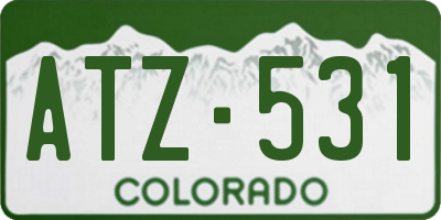 CO license plate ATZ531