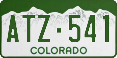 CO license plate ATZ541