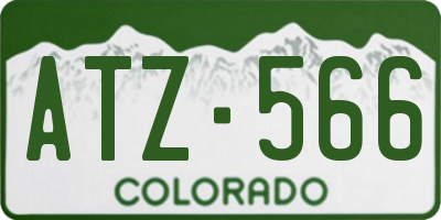 CO license plate ATZ566
