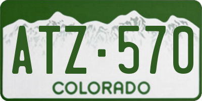CO license plate ATZ570