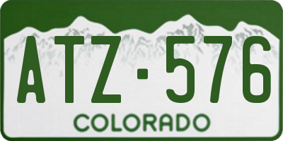 CO license plate ATZ576