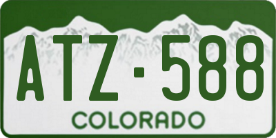 CO license plate ATZ588
