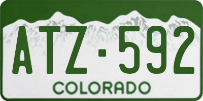 CO license plate ATZ592