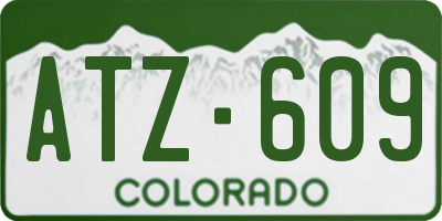 CO license plate ATZ609