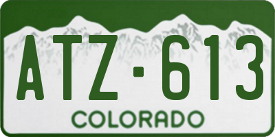 CO license plate ATZ613