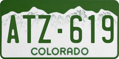 CO license plate ATZ619