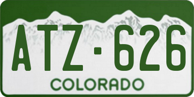 CO license plate ATZ626