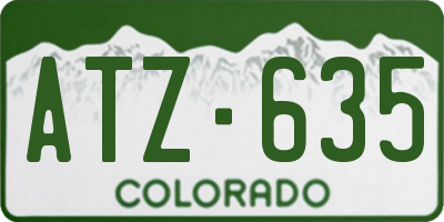 CO license plate ATZ635