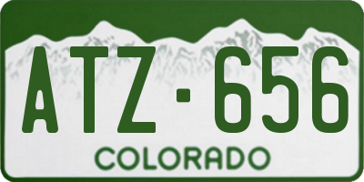 CO license plate ATZ656