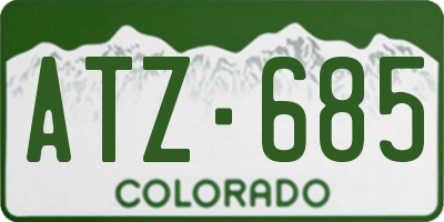 CO license plate ATZ685