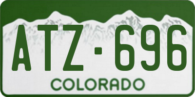 CO license plate ATZ696