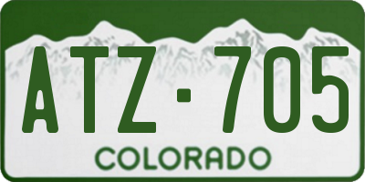 CO license plate ATZ705