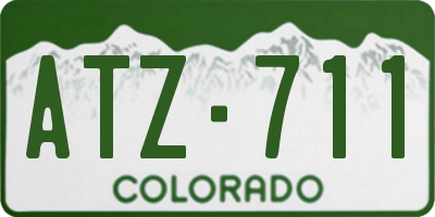 CO license plate ATZ711