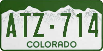 CO license plate ATZ714