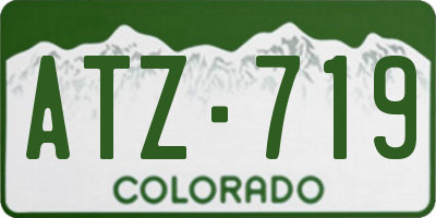 CO license plate ATZ719