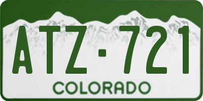 CO license plate ATZ721