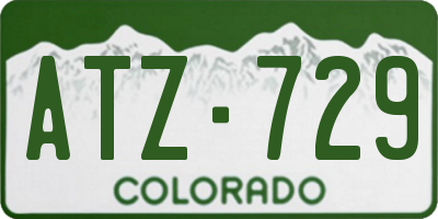 CO license plate ATZ729