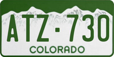 CO license plate ATZ730