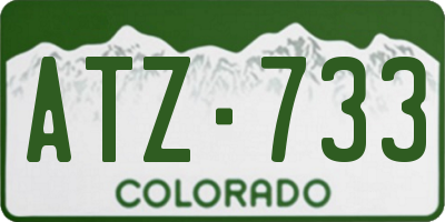 CO license plate ATZ733