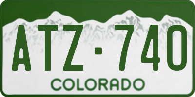 CO license plate ATZ740