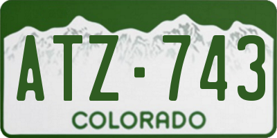 CO license plate ATZ743
