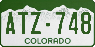 CO license plate ATZ748