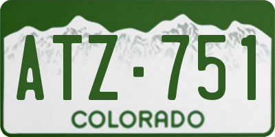 CO license plate ATZ751