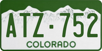CO license plate ATZ752