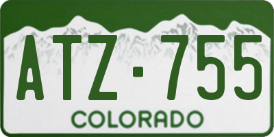 CO license plate ATZ755
