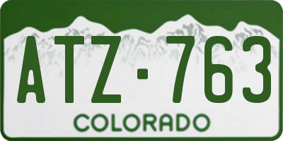CO license plate ATZ763