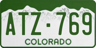 CO license plate ATZ769
