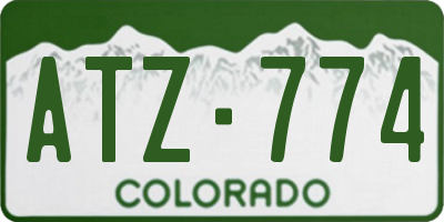 CO license plate ATZ774
