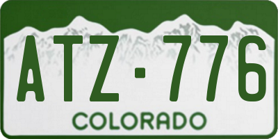CO license plate ATZ776