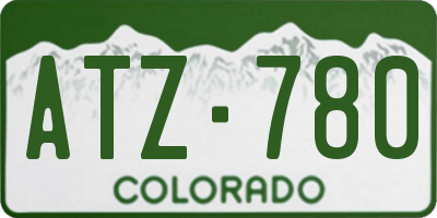 CO license plate ATZ780