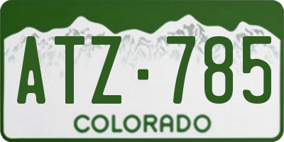 CO license plate ATZ785