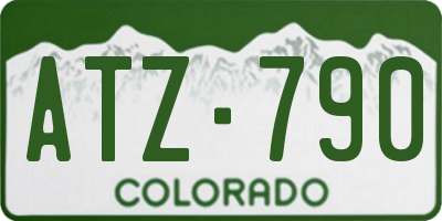 CO license plate ATZ790