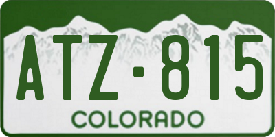 CO license plate ATZ815