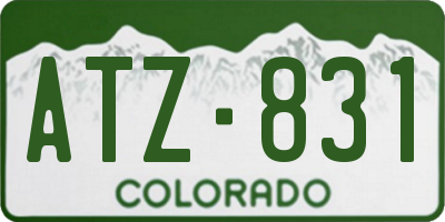 CO license plate ATZ831