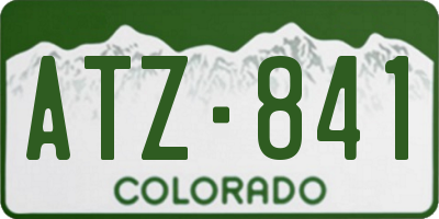 CO license plate ATZ841