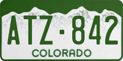 CO license plate ATZ842