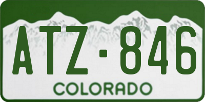 CO license plate ATZ846