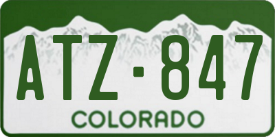 CO license plate ATZ847