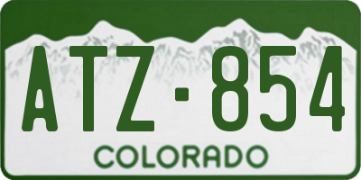CO license plate ATZ854