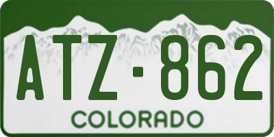 CO license plate ATZ862