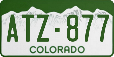 CO license plate ATZ877