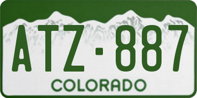 CO license plate ATZ887