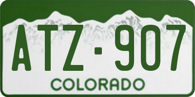 CO license plate ATZ907
